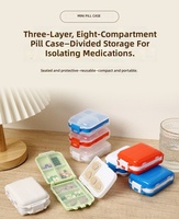 Porte-médicaments portable personnalisé, boîte à pilules, étui à pilules mignon, petit organisateur de pilules avec 8 compartiments