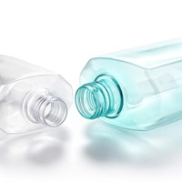 Bouteilles de bain de bouche carrées plates transparentes de 250 ml et 500 ml, certifiées FDA, REACH, RoHS, ISO14001, vides, pour soins bucco-dentaires personnels