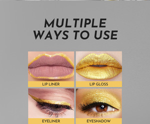 Brillo de labios líquido con aroma a perlas de 8 colores, resistente al agua, sin manchas, multiusos para labios, ojos, lápiz labial - Product Image 4