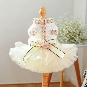 Robe florale pour chien, jupe en polyester, mignonne, toutes saisons, petite et moyenne taille - Product Image 1