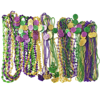 Colliers de perles en vrac pour le Mardi Gras, perles de fête en plastique colorées pour le carnaval, le festival de la Nouvelle-Orléans, la décoration des défilés