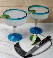 Traditionele Mexicaanse cocktailglazen, Margarita-bekers met zoutrand voor restaurant- en barbenodigdheden
