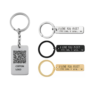 व्यक्तिगत पेंडेंट qr कोड कीचेन कुंजी रिंग धातु कस्टम लोगो डिय छोटे उपहार स्मृति चिन्ह कुंजी श्रृंखला मुस्लिम कीरिंग - Product Image 4