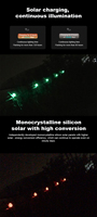 Feu de signalisation routière à 5 LED haute intensité, prismatique, non-réfléchissant, à énergie solaire, avec fixation magnétique, protection IP66, clignotant, en ABS