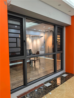 DEMEA Grandes fenêtres en verre trempé pour maisons Cadre en aluminium Design Moderne Extérieur Résidentiel Ouverture Fenêtre à battant