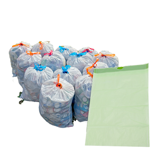 Sacchi per la Spazzatura con Cordoncino Personalizzati all'Ingrosso, Sacchetti per Rifiuti in Plastica Ecologica Resistenti, Direttamente dalla Fabbrica, Comodi e Facili da Legare - Product Image 1