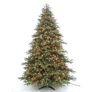 ต้นคริสต์มาสทำจากพีวีซีเทียมบางยาว2ฟุตถึง12ฟุตงานตกแต่งคริสต์มาสกลางแจ้งด้วยไฟ LED