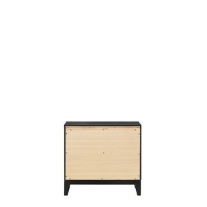 Haiden Weathered Black Finish Nightstand With Two <b>Drawers</b> Modern Bedroom Storage Unit - Product Image 2