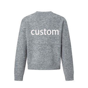 Pull en maille neutre tendance urbaine Advanced Sense, style décontracté et ample, design Old Money, cardigan boutonné pour homme - Product Image 4