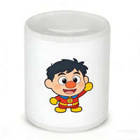 Boîte à monnaie en céramique vierge pour sublimation 8x9,5 cm, pour impression par transfert thermique de photos, images ou logos personnalisés