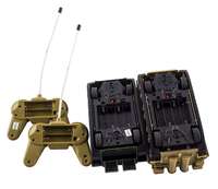 Juego de 2 Tanques de Combate Militares a Control Remoto para Niños - Incluye Sonidos del Ejército, Luces Delanteras y Baterías