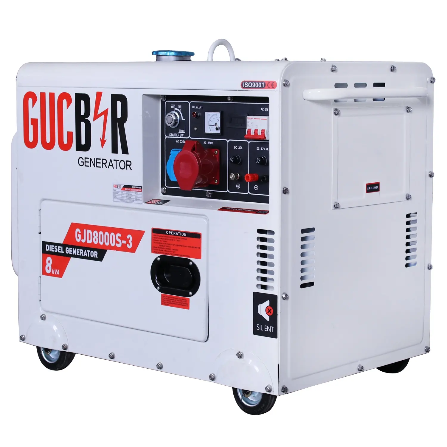 8 kVa 6 kW Generator Threephase Diesel Portable Silent 11 Ampere Electric Start 230V 400V Voltage 50 Hertz