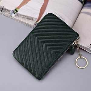 New Arrival Women PU Leather Wallet Custom Ladies Credit Cardholder Women Zip ID Card Holder Wallet Key Pouch Card Holder - Product Image 1