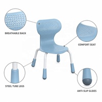 Chaise d'étude et de jeu portable pour enfants, en PP et acier, de haute qualité, durable, réglable en hauteur, ergonomique, pour la maternelle, l'école et la chambre