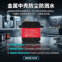DSSERVO DS3218 20KG Servo numérique à engrenages métalliques, couple élevé, pour voiture RC, robot, système, équipement, accessoires, pièces, kit d'engrenages