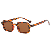 Lunettes de soleil carrées rétro DL Glasses, dernières tendances, protection UV400, monture PC verte, lunettes de soleil colorées tendance