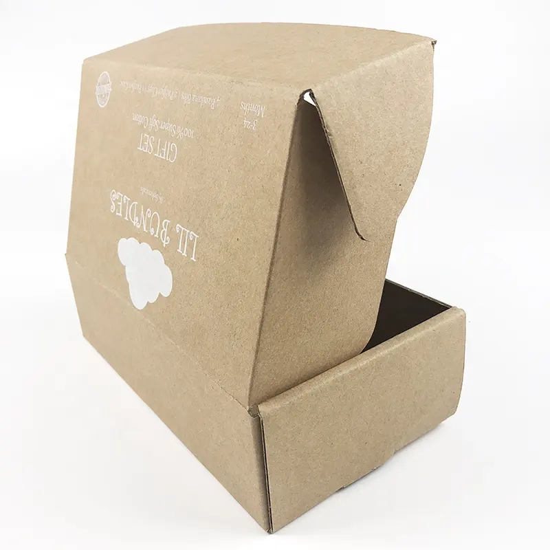 Plat Gegolfd Eco Vriendelijk Verzenddoos Kleine Redelijke Goede Lage Prijs Kraft Kartonnen Custom Papier Verpakking Mailer