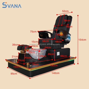 เก้าอี้นวดเท้าสปาเพื่อความผ่อนคลายสำหรับร้านทำเล็บและสปาความงาม ดีไซน์หรูหรา พร้อมอ่างแช่เท้าแบบกระจก - Product Image 4