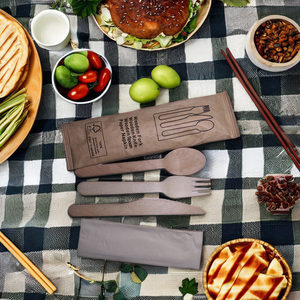 Atacado 100% Compostable Luxo Talheres De Madeira <span class=keywords><strong>Set</strong></span> 16cm Talheres Descartáveis Incluindo Garfo Faca para Festas ou Uso De Cozinha