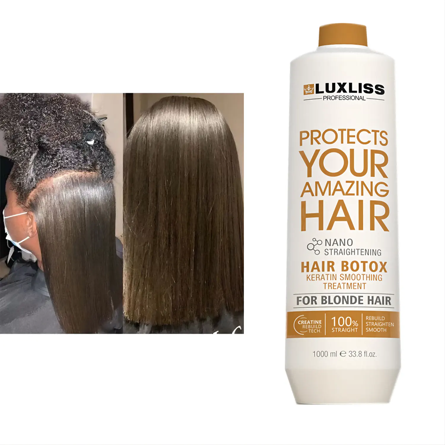 Formaldehyde Gratis! Luxliss Braziliaanse Keratine Rechttrekken Haar Behandeling Voor Beschadigd Haar