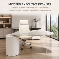 Table de bureau en PMMA de luxe, esthétique, résistante au jaunissement, haute transparence, design architectural moderne, bureau en acrylique transparent