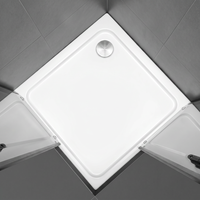 Porte de douche en verre trempé 8 mm avec revêtement anti-calcaire et cadre chromé, entretien facile, modèle européen