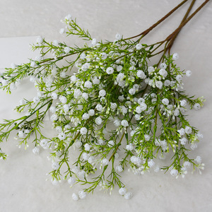 Tallos <span class=keywords><strong>de</strong></span> Gypsophila Artificiales <span class=keywords><strong>de</strong></span> Tacto Real, <span class=keywords><strong>de</strong></span> Goma Suave, para Decoración <span class=keywords><strong>de</strong></span> Mesa <span class=keywords><strong>de</strong></span> Comedor, Arreglos Florales, Venta al Por Mayor - Product Image 1