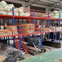 Système de stockage en mezzanine logistique, structure en acier, entrepôt, système de stockage en loft