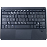Keyboard Nirkabel Portabel Ultra Tipis Universal Bluetooth 3.0 7 Warna Keyboard dengan Lampu Latar dan Baterai Isi Ulang Terpasang