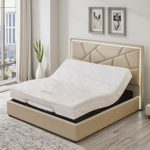 Customized Modern Bedroom Furniture Adjustable Smart Electric <strong>Bed</strong> <strong>Mattress</strong> <strong>Set</strong> Up-Holstered Luxury <strong>Beds</strong> - Product Image 1
