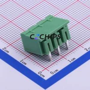 KF2EDGRC-5.0-3P Plug-in Terminal Block Bent Lead Through Hole,P=5mm Connector Board-to-Board / Socket - Closed 1x3P 5mm Green - Product Image 2