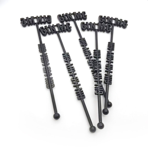 منتج جديد من البلاستيك نخيل الكوكتيل مخصص أكريليك شخصي مع تحريك للمشروبات بطباعة الأشعة الفوارة - Product Image 6