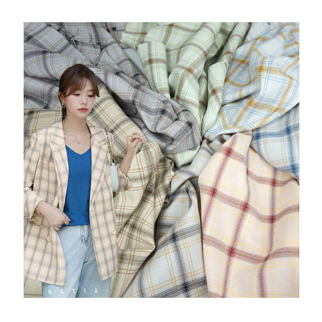 Tissu à carreaux élastique, nouvelle collection printemps et automne, étoffe à la mode, jupe plissée JK, japon et corée du sud