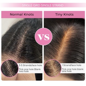 Công nghệ mới một sợi ren lỗ Brazil tóc con người 4x4 5x5 Pre nhổ 13x4 vô hình HD Swiss ren phía trước đóng cửa - Product Image 3