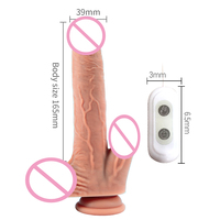 Vibromasseur réaliste de haute qualité à double fonction pour la stimulation du point G et du clitoris, ventouse puissante, vibromasseur étanche