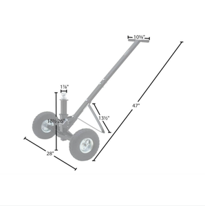 Chariot de remorquage pour bateau avec pneus pneumatiques de 10 <span class=keywords><strong>pouces</strong></span>, boule d'attelage réglable, déplaceur de <span class=keywords><strong>remorque</strong></span> manuel jusqu'à 3500 lbs - Product Image 2