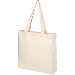 Pheebs 13L cotone medio Tote Bag fondo largo 210G/m² tessuto riciclato lettera modello vantaggioso riciclo sacchetto PC - Product Image 1