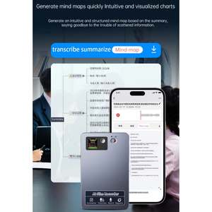 Enregistreur vocal AI 152 langues, 64 Go de mémoire, 400 mAh, pour cours et réunions, avec fixation magnétique pour <span class=keywords><strong>iPhone</strong></span> - Product Image 6