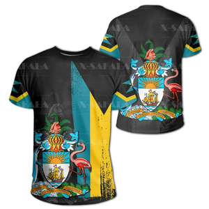 Bahamas bleu <span class=keywords><strong>Marlin</strong></span> emblème National impression 3D maille Fiber t-shirt haut été t-shirt hommes Streetwear manches courtes Sport t-shirt décontracté - Product Image 2