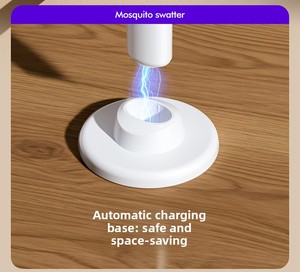 Matamosquitos Eléctrico Telescópico, <span class=keywords><strong>Raqueta</strong></span> Plegable Giratoria de 360 Grados, Recargable, para el Hogar e Interiores - Product Image 6
