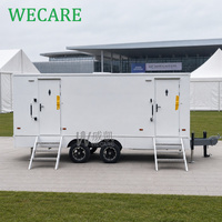 Wecare Mobile Restroom Trailer Toilettes portables de luxe avec douche, lavabo et comptoir en marbre pour mariages et événements