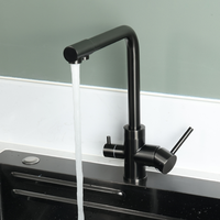 Robinet de cuisine purificateur d'eau, filtre pour évier, mitigeur extractible en acier inoxydable 304