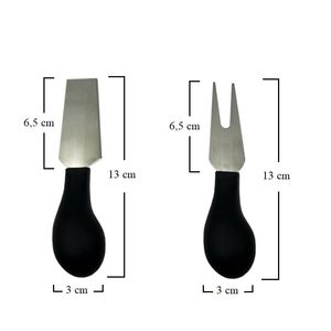 Plateau de service à fromage en bambou 35x20cm, couleur bois naturel, planche à découper rectangulaire avec poignées noires pour l'association fromage-vin - Product Image 2