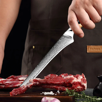 Meilleur damas japonais VG10 acier 67 couches de rétention de bord 6 pouces désossage filet couteau rasoir Sharp Chef couteau utilitaire cuisine