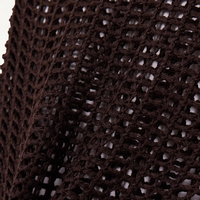 Fabricant de tricots personnalisé printemps été marron col rond sans manches crochet tricoté robe de plage pour femmes