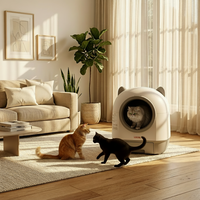 Litière Intelligente Auto-Nettoyante pour Chat en Gros, Contrôle par APP, Toilette Électrique Automatique, Élimination des Odeurs, Capteurs de Sécurité, Vente Directe Usine