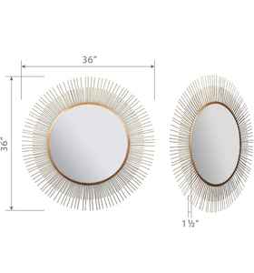 Miroir mural en métal de qualité supérieure, aspect étonnant, pour la maison, la chambre à coucher et le salon, décoration murale suspendue, prix de gros en provenance d'Inde - Product Image 6