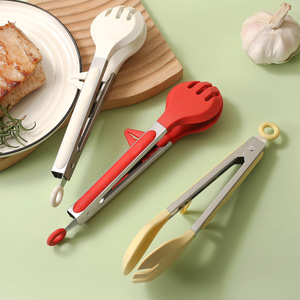 Thickened 25cm Self Locking Silicone Food Clips With <b>Bracket</b> Heat Resistant Kitchen BBQ Tools - Product Image 1