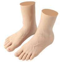 Prothèse de pied artificielle en silicone réaliste, couvre-cicatrices, pour Halloween et cosplay