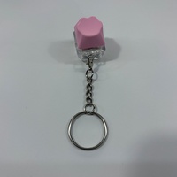 Porte-clés créatif lumineux en forme de patte de chat, design DIY, testeur de clavier, jouet anti-stress, prend en charge les touches de clavier interchangeables DIY